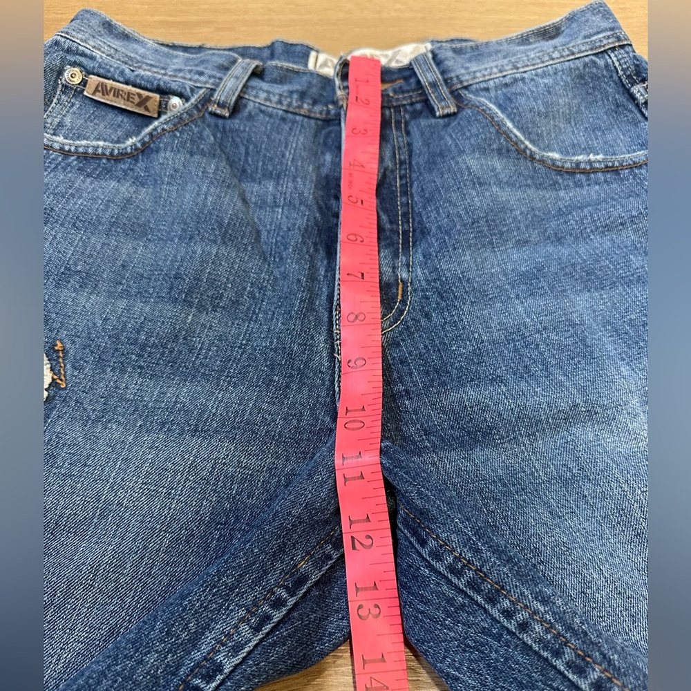 Avirex Men’s Relaxed Fit Jeans Sz 30 – Distressed Vintage Y2K Style - Picture 12 of 15